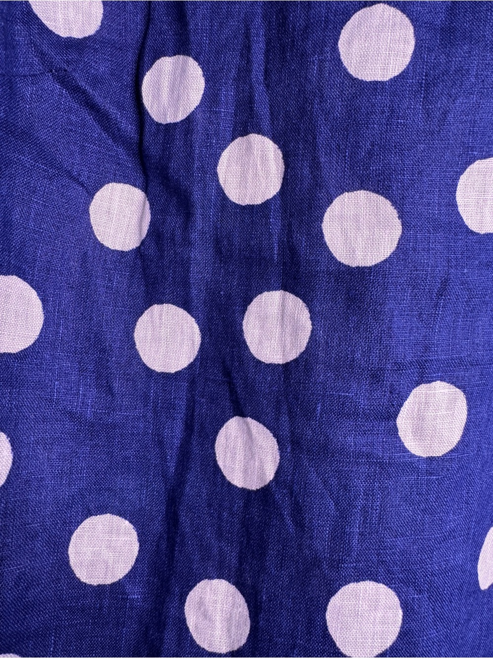 BODEN NWT Polka Dot Linen Sleeveless Shell Size US 14 in Blue Dot - Picture 13 of 14